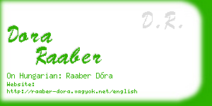 dora raaber business card