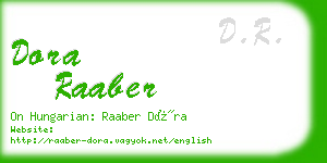 dora raaber business card